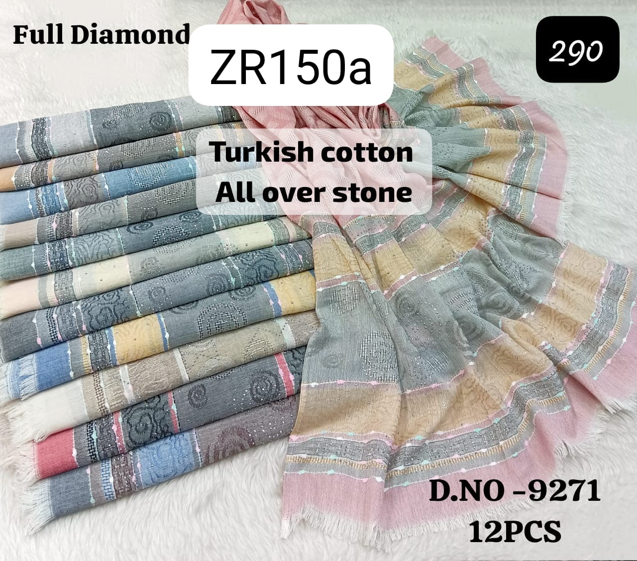 Turkish Cotton All Dimond Hijab