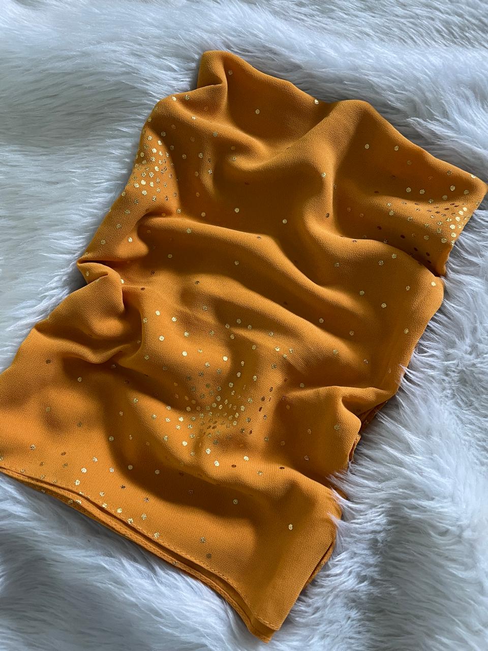 Heavy chiffon foil printed hijab