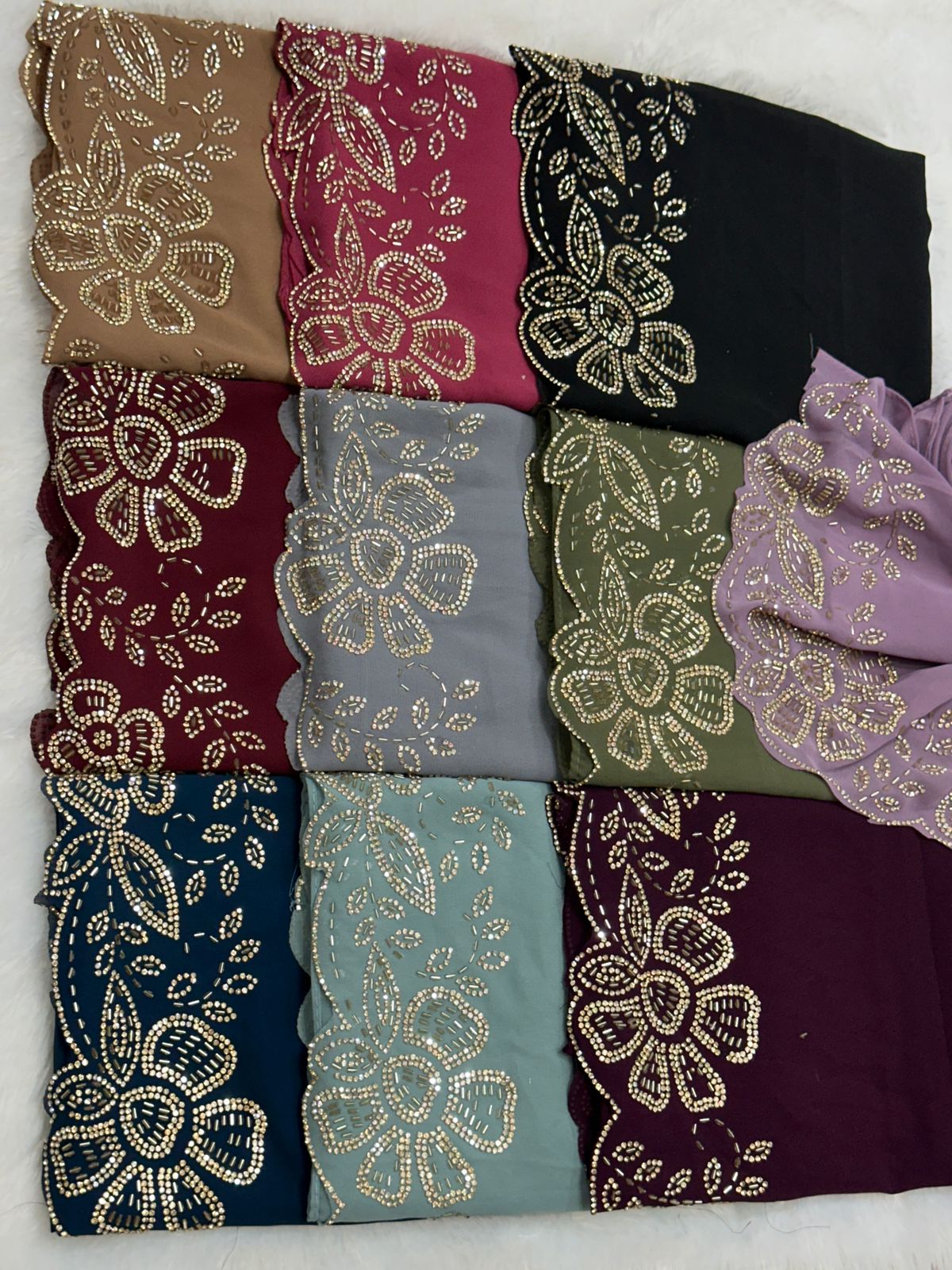 New design of heavy Malaysian chiffone with original jharkand handwork