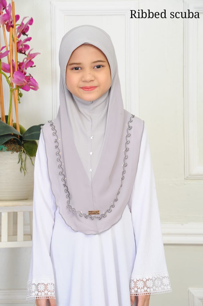 Kids Cotton ribbed Hijab