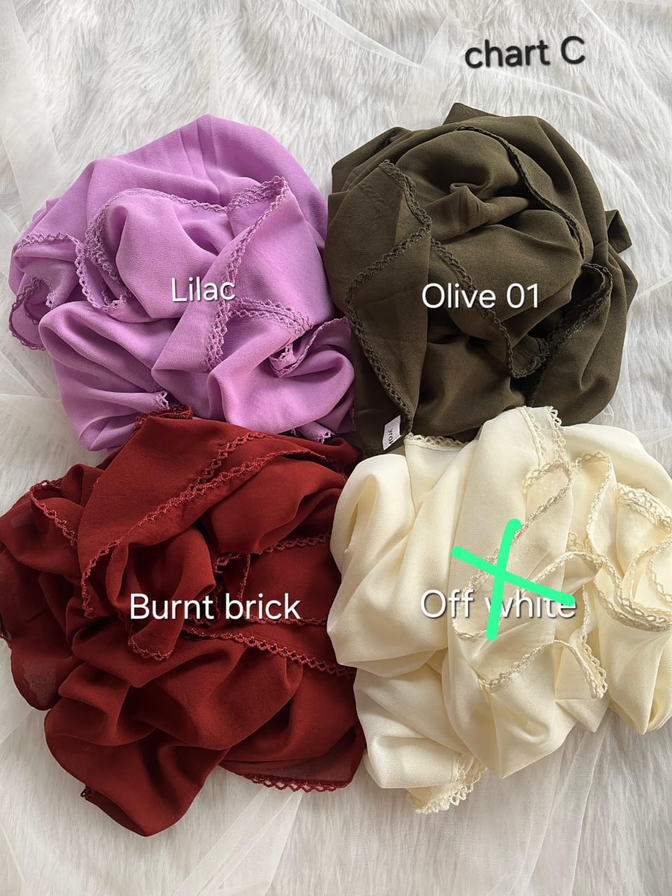 ✿ Malaysian georgette with crochet ✿