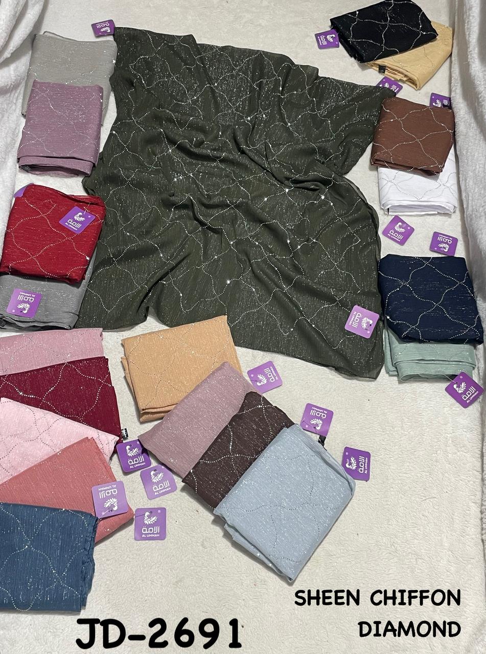 KHADIJA BRAND SHIMMER CHIFFON ALLOVER DIAMOND