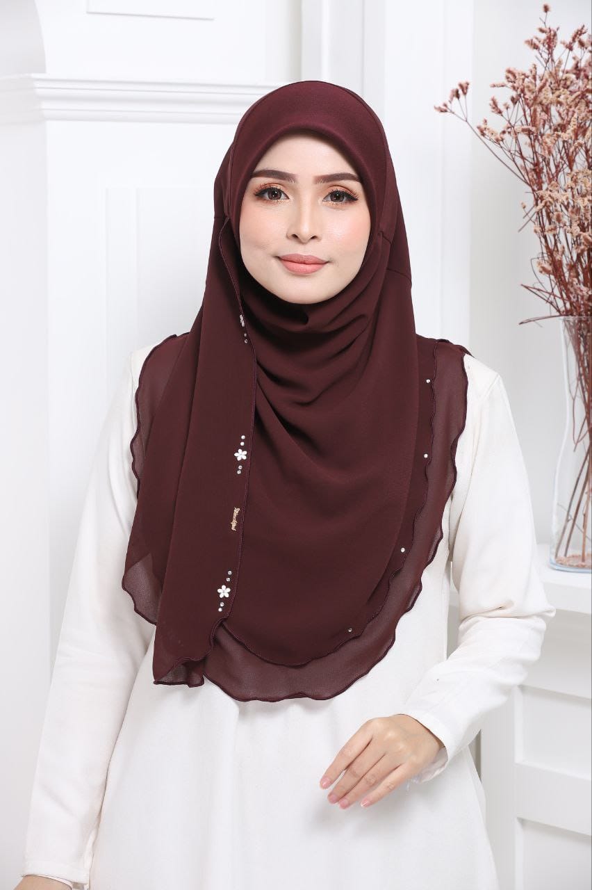 Chiffon 2  Layer Adult Makhana  with hanging