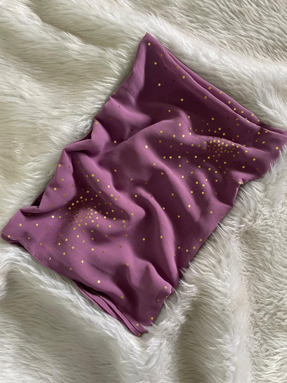 Heavy chiffon foil printed hijab