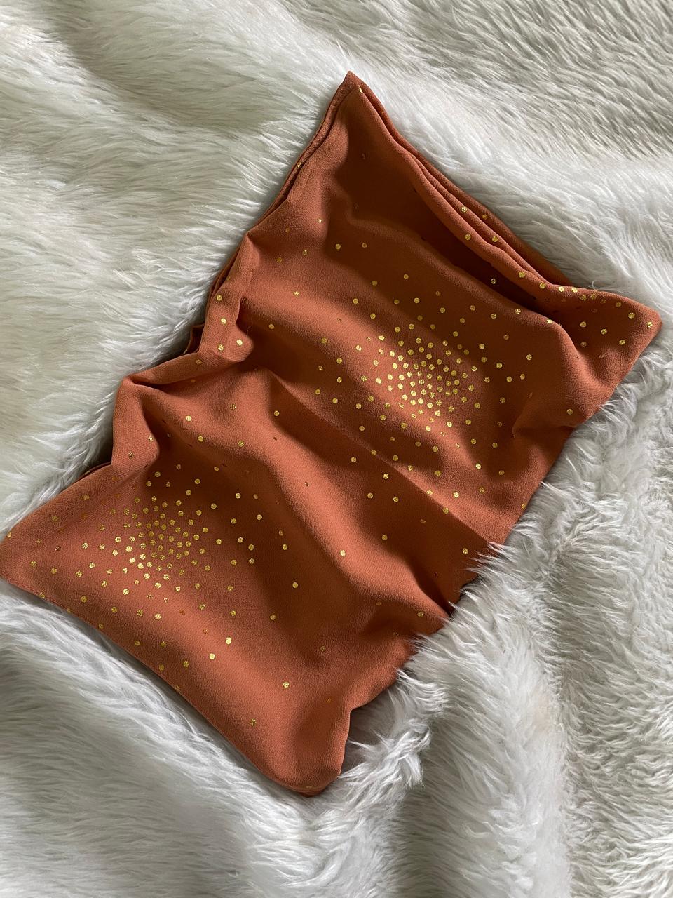 Heavy chiffon foil printed hijab