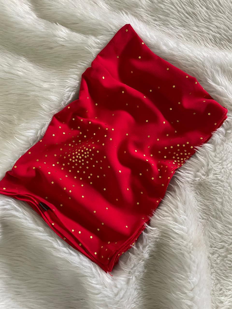 Heavy chiffon foil printed hijab