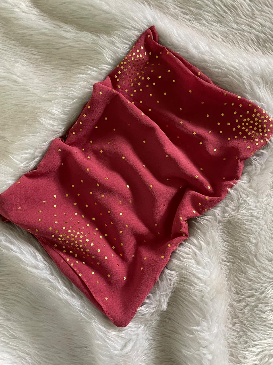 Heavy chiffon foil printed hijab