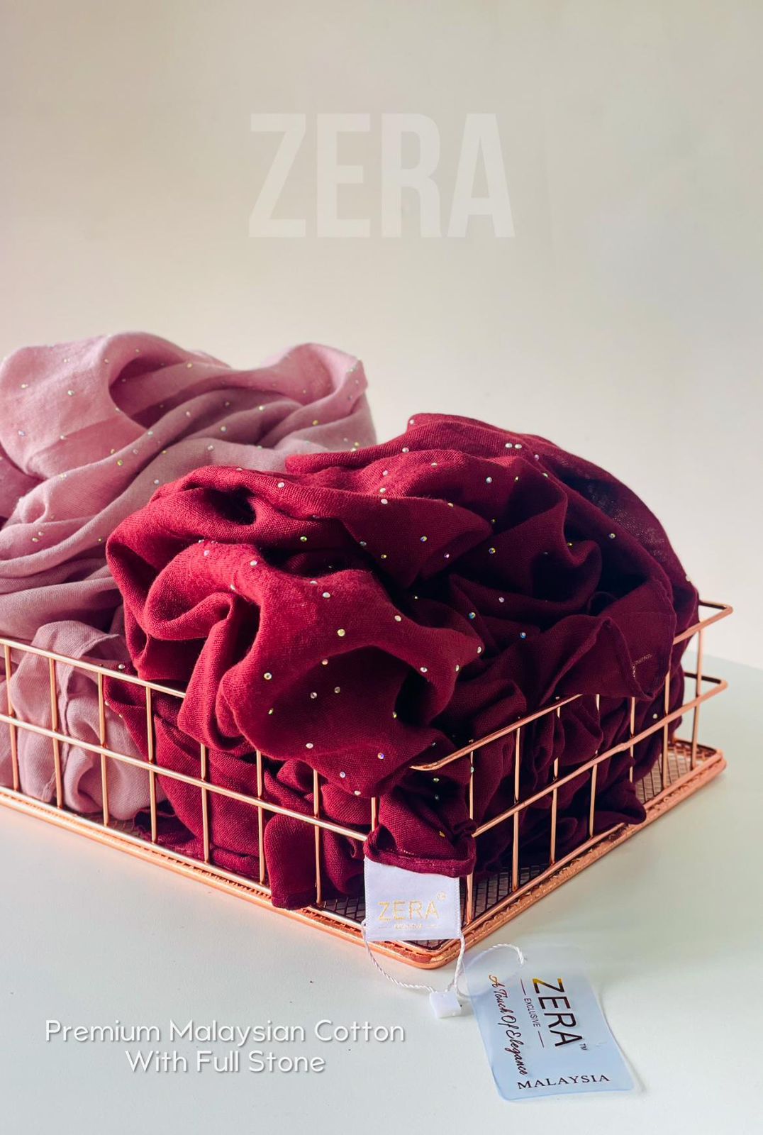 ZERA _PREMIUM MALAYSIAN COTTON WITH FULL CRYSTAL STONE