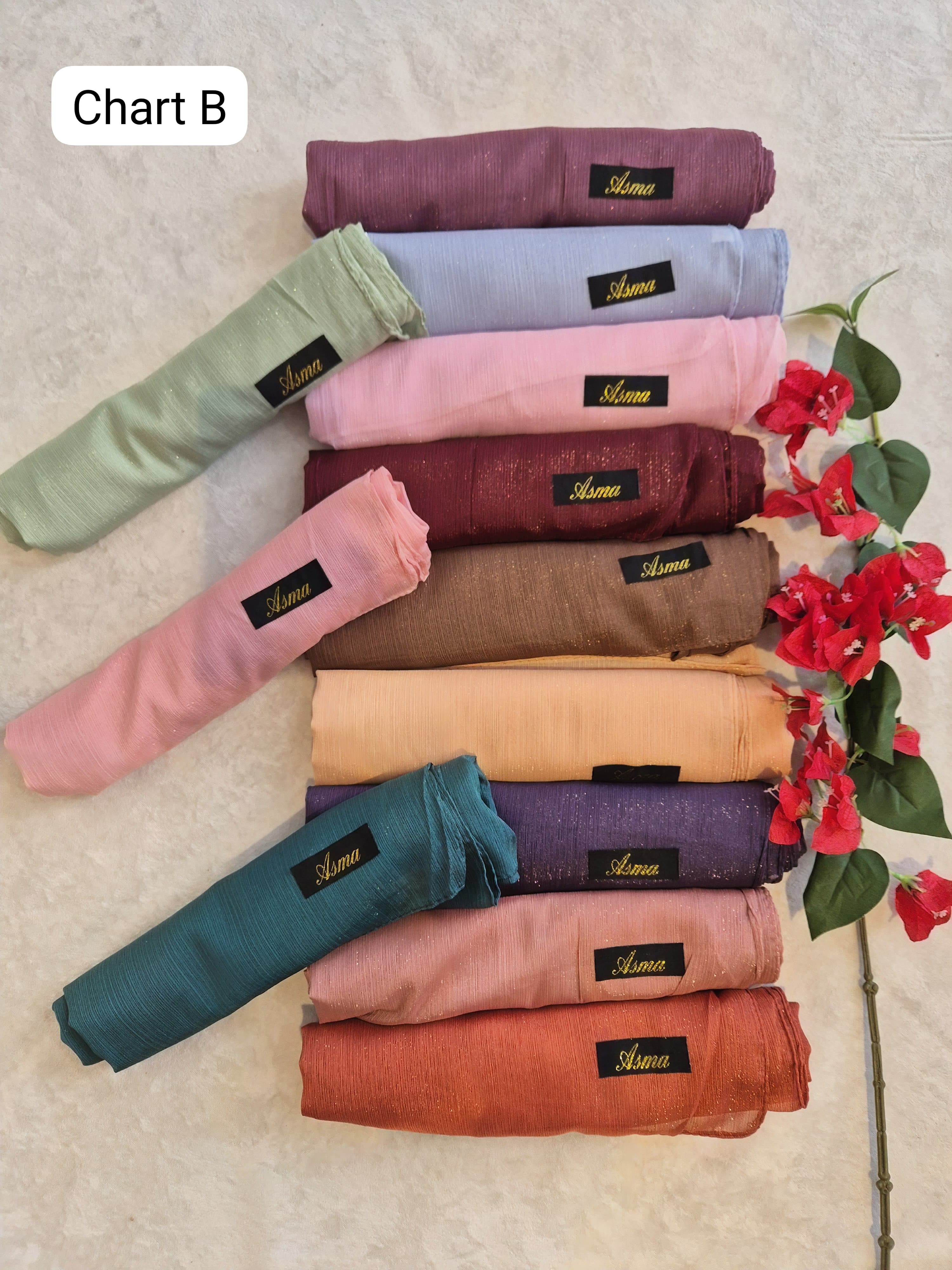 IMPORTED ASMA BRAND CHIFFON SHIMMER