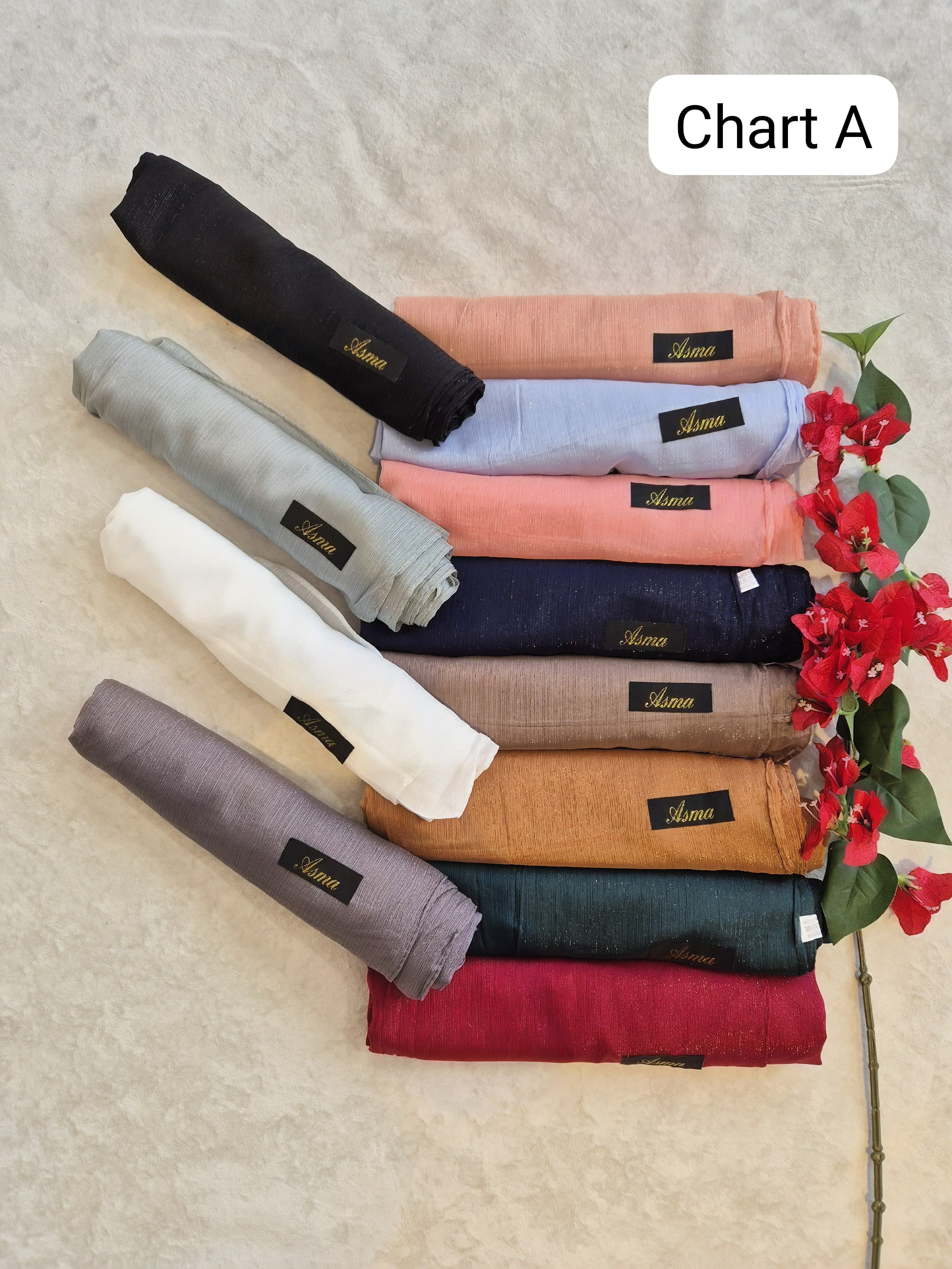 IMPORTED ASMA BRAND CHIFFON SHIMMER