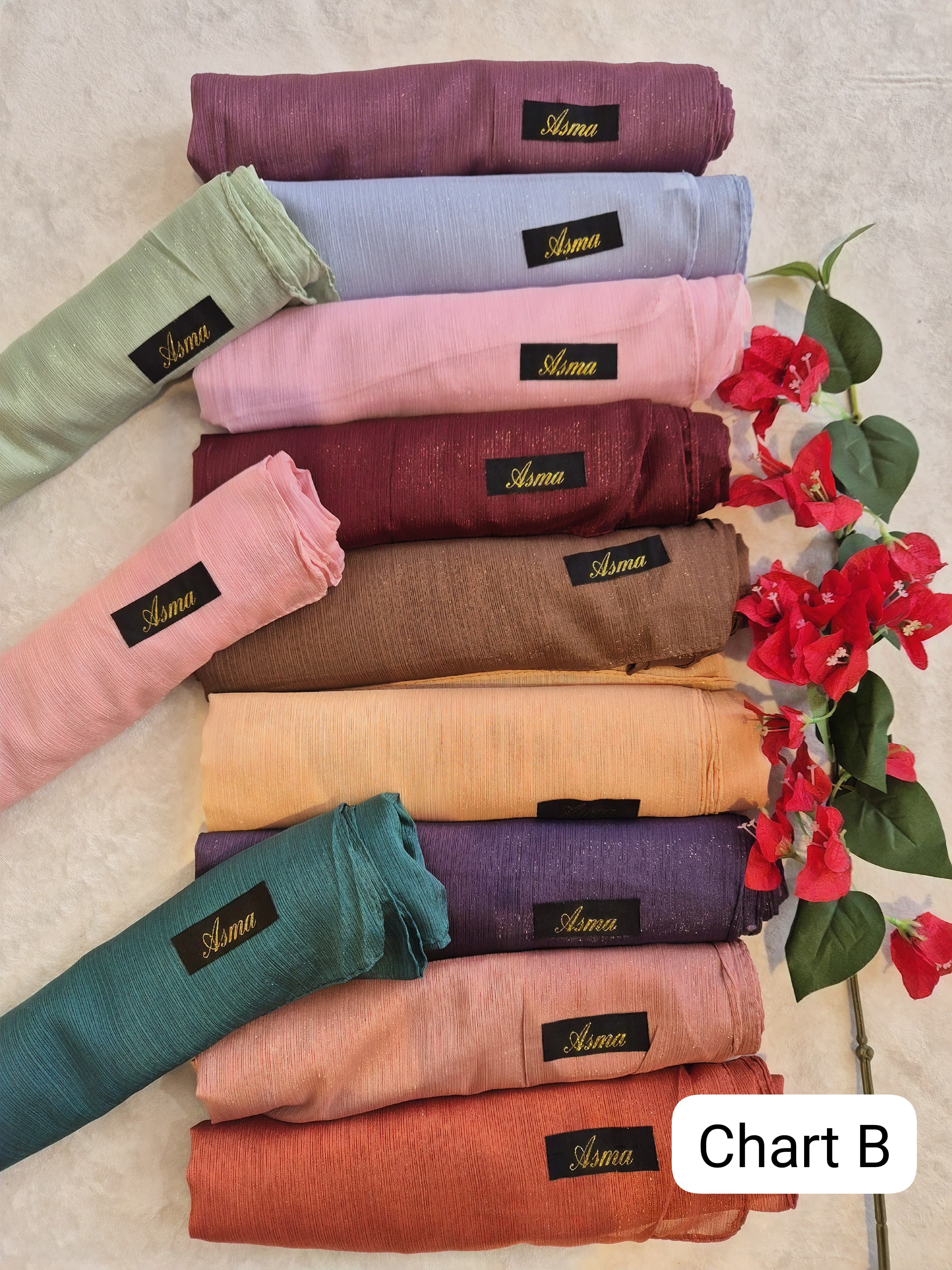 IMPORTED ASMA BRAND CHIFFON SHIMMER