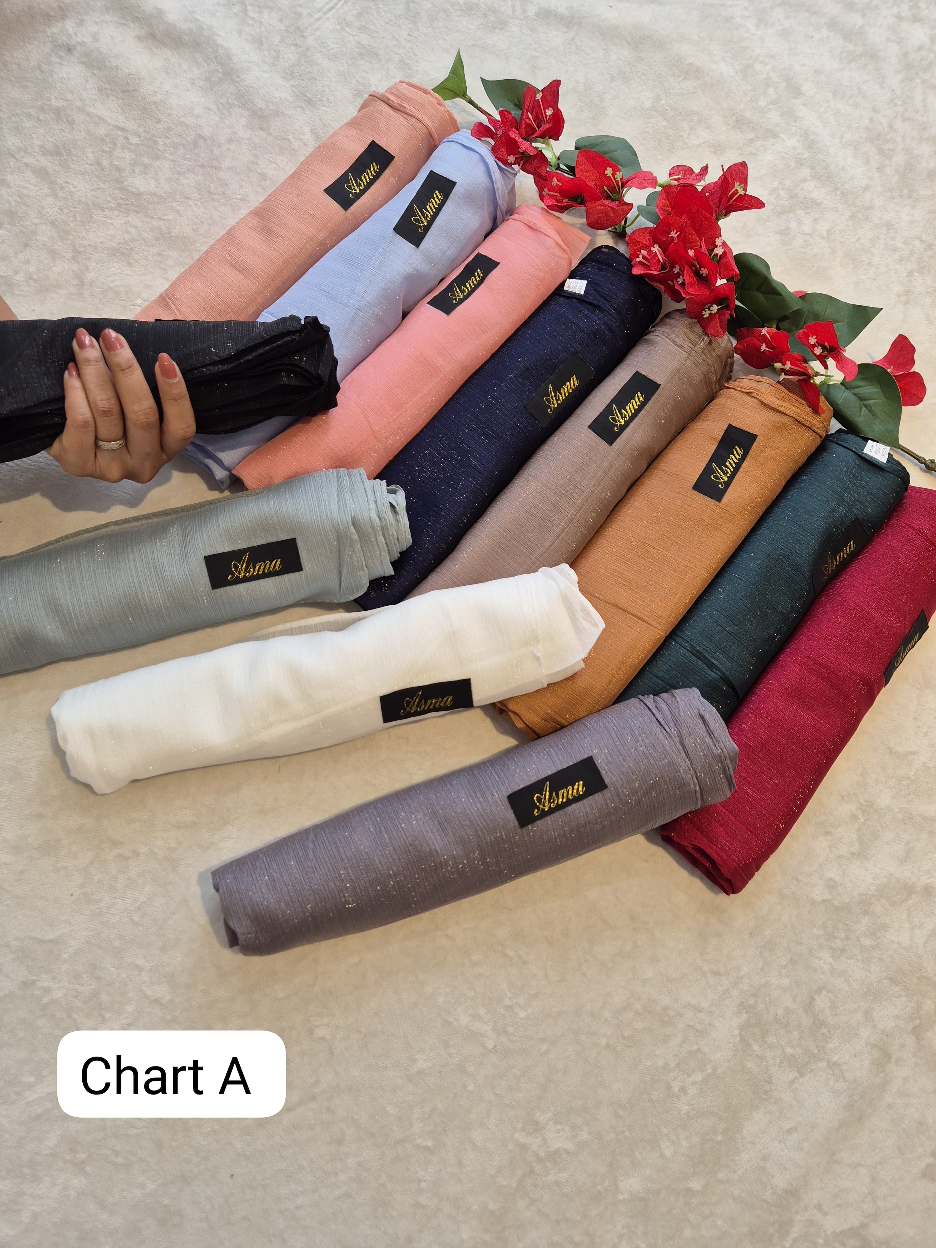 IMPORTED ASMA BRAND CHIFFON SHIMMER
