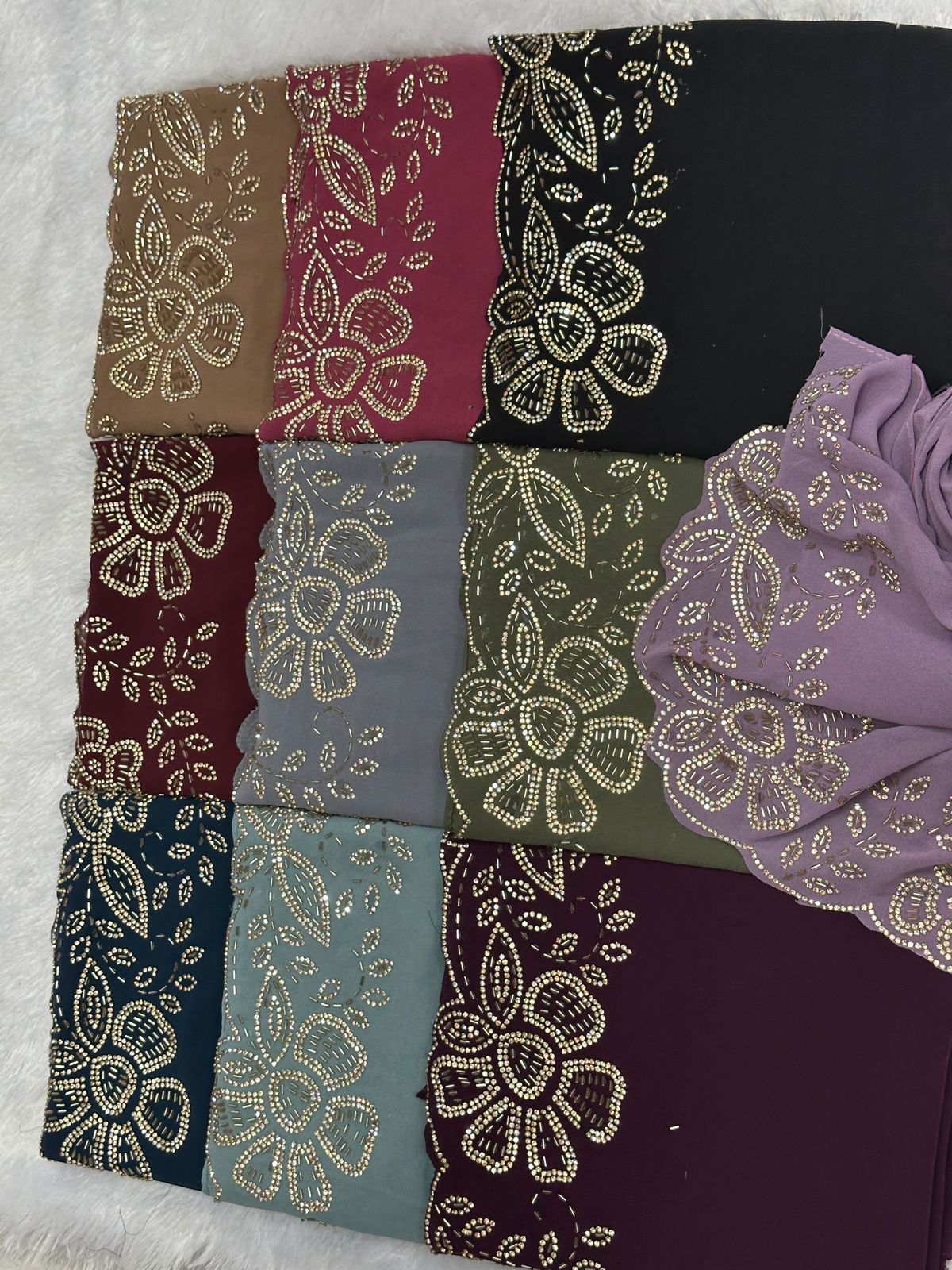 New design of heavy Malaysian chiffone with original jharkand handwork
