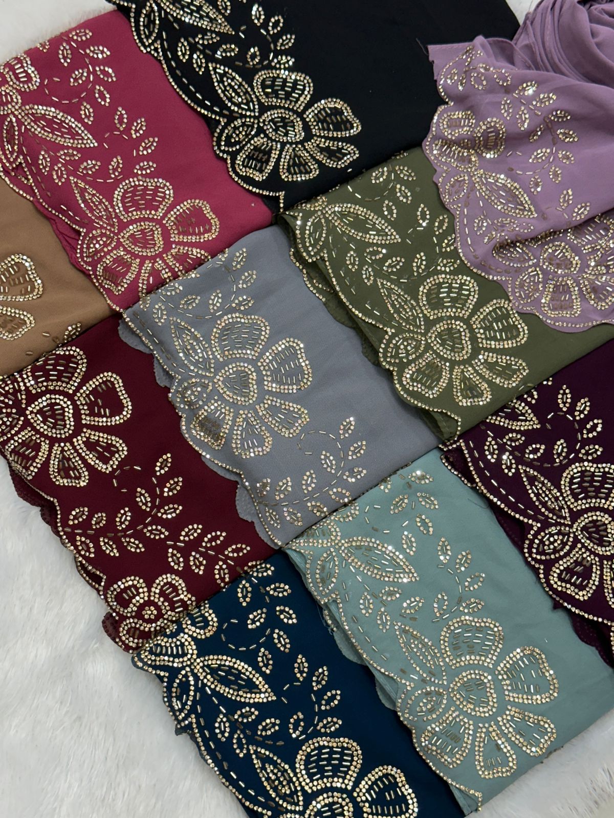 New design of heavy Malaysian chiffone with original jharkand handwork