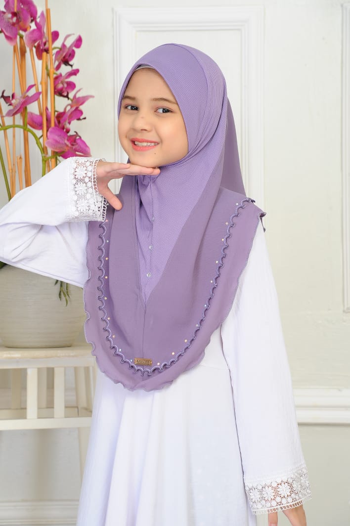 Kids Cotton ribbed Hijab