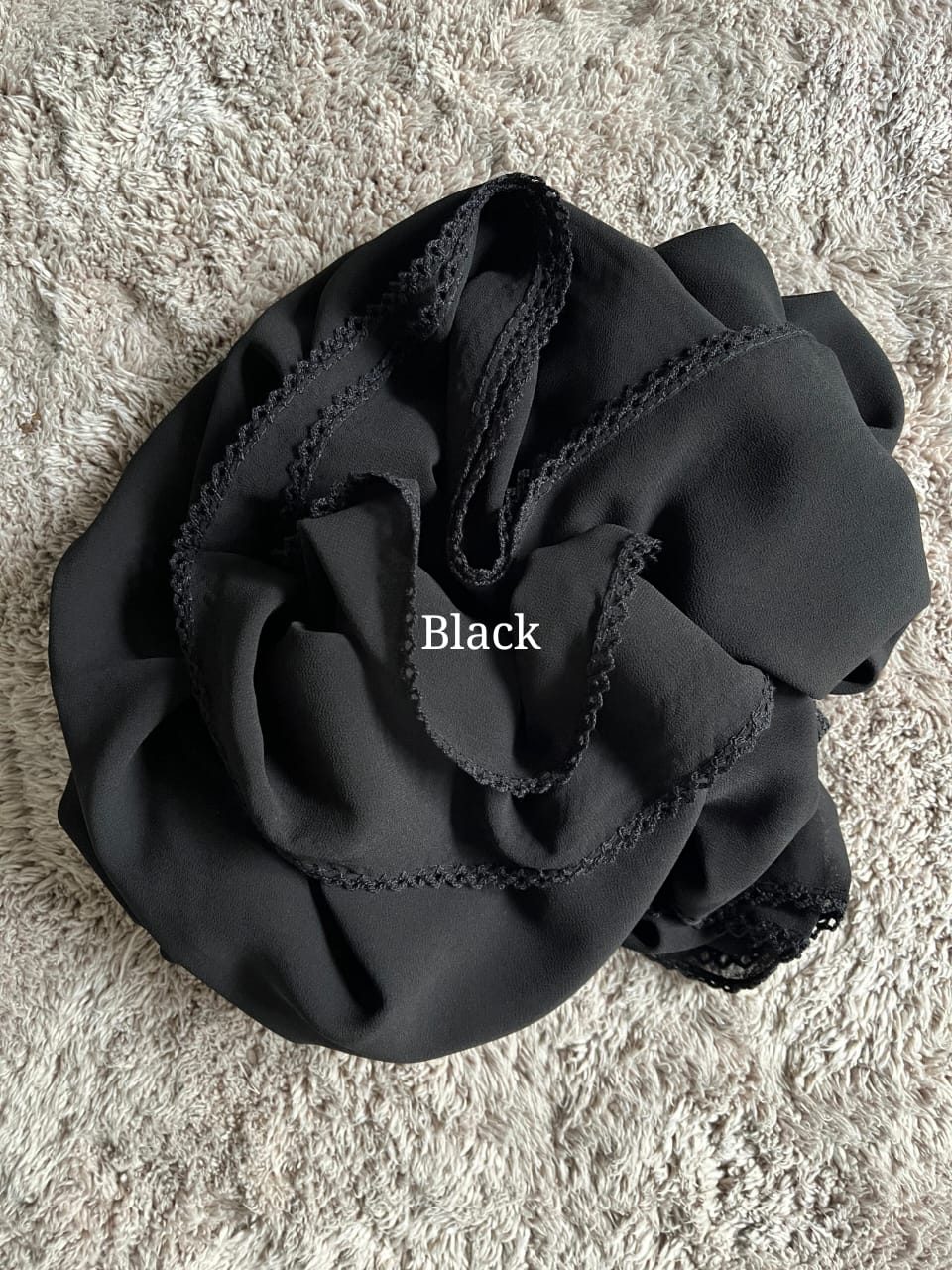 ✿ Malaysian georgette with crochet ✿