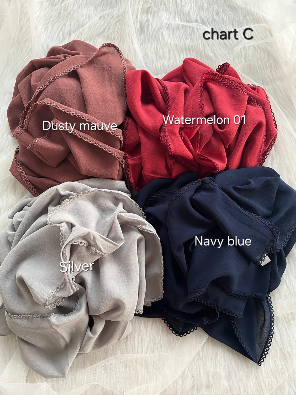 ✿ Malaysian georgette with crochet ✿