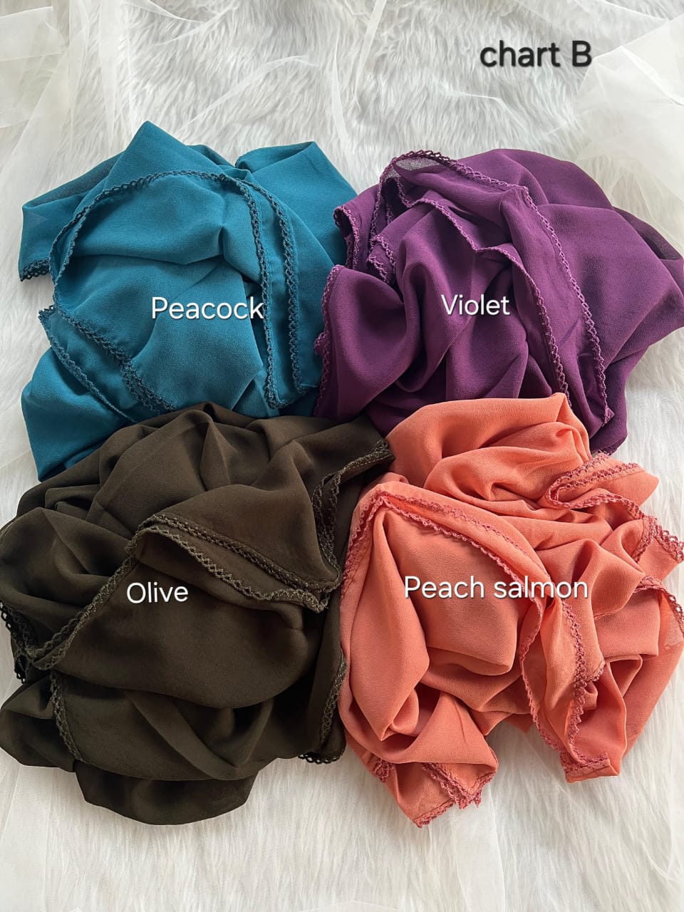 ✿ Malaysian georgette with crochet ✿