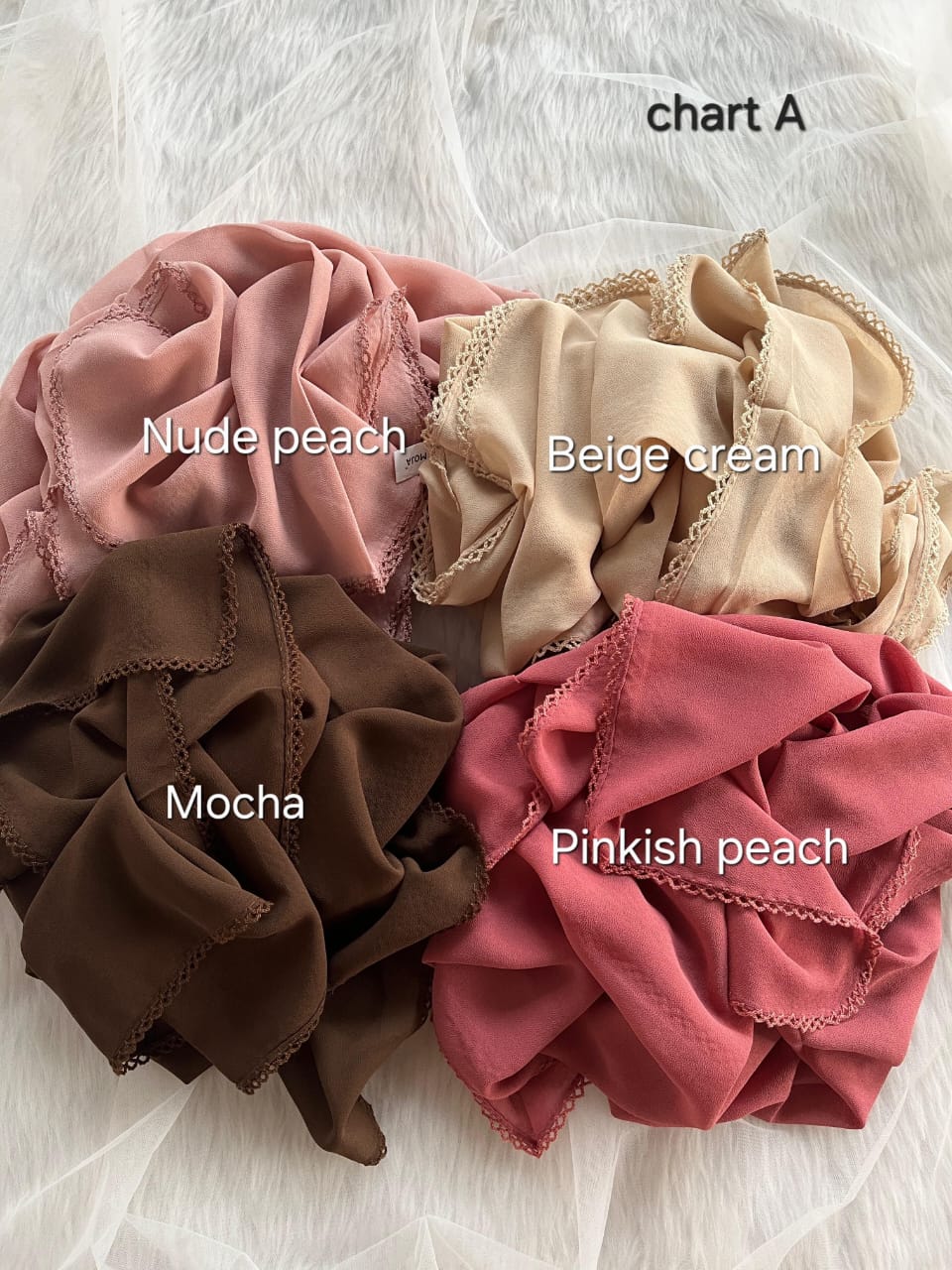 ✿ Malaysian georgette with crochet ✿