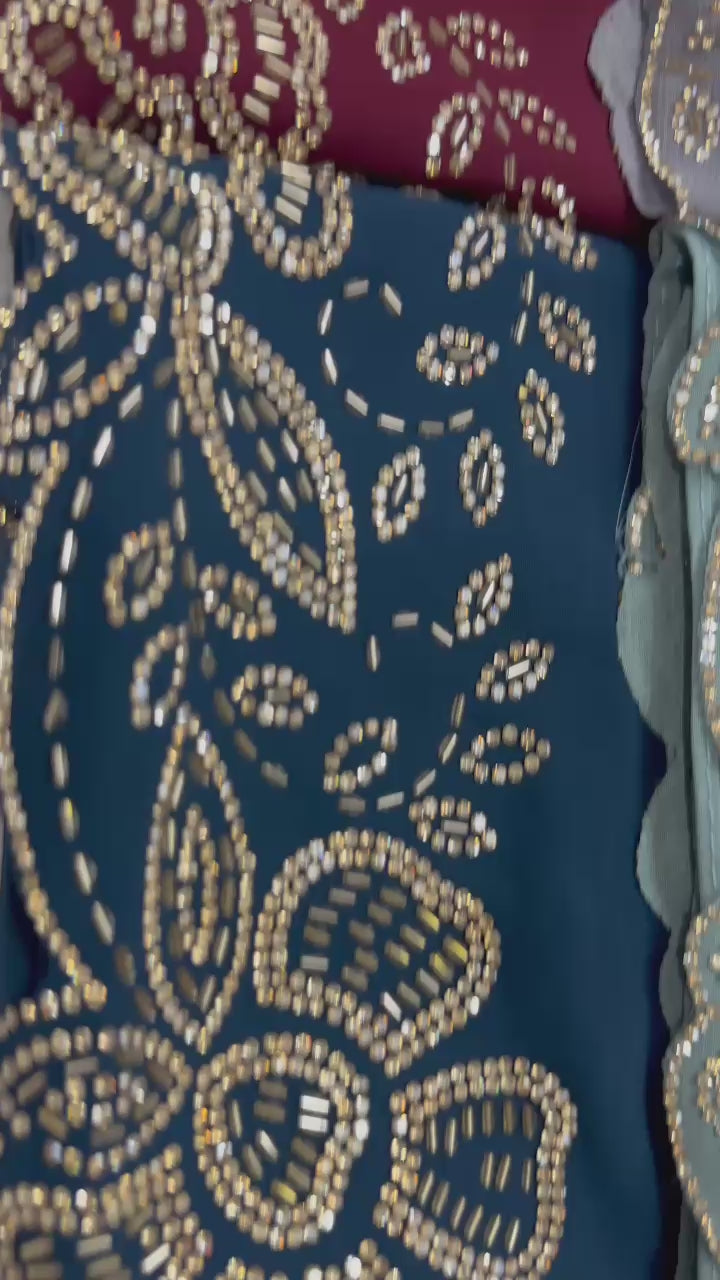 New design of heavy Malaysian chiffone with original jharkand handwork