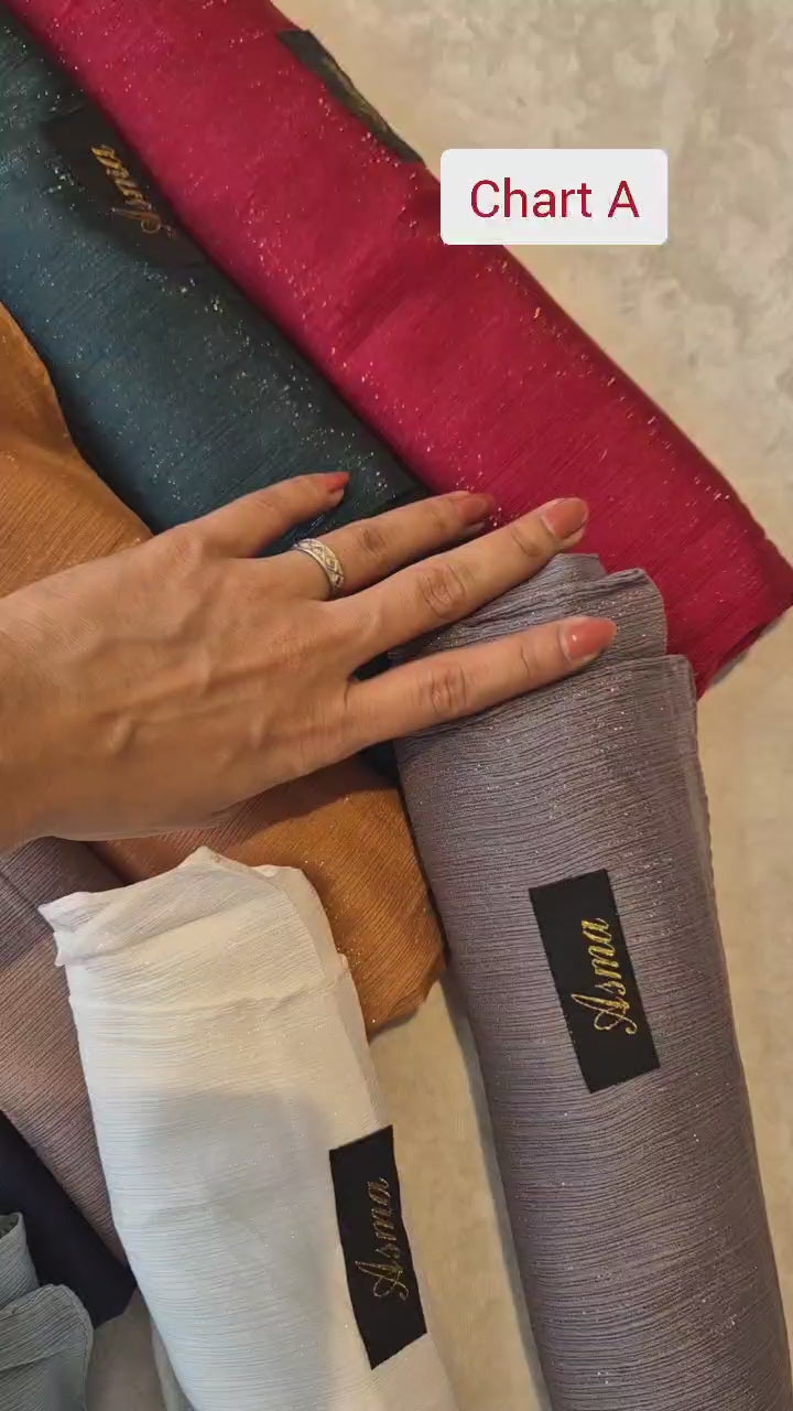 IMPORTED ASMA BRAND CHIFFON SHIMMER